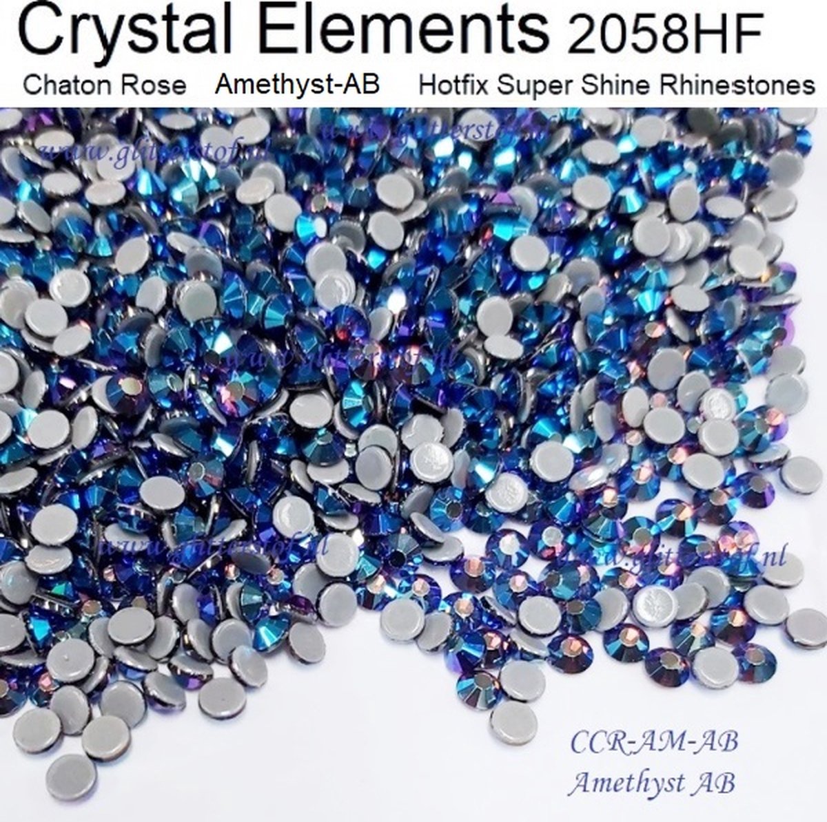 Strass steentjes | Amethyst-AB | SS10 (2,70-2,90mm) 1440st (10 Gross) | Crystal Elements Super kwaliteit 2058HF | Rhinestones Hotfix Flatback | Glitter steentjes